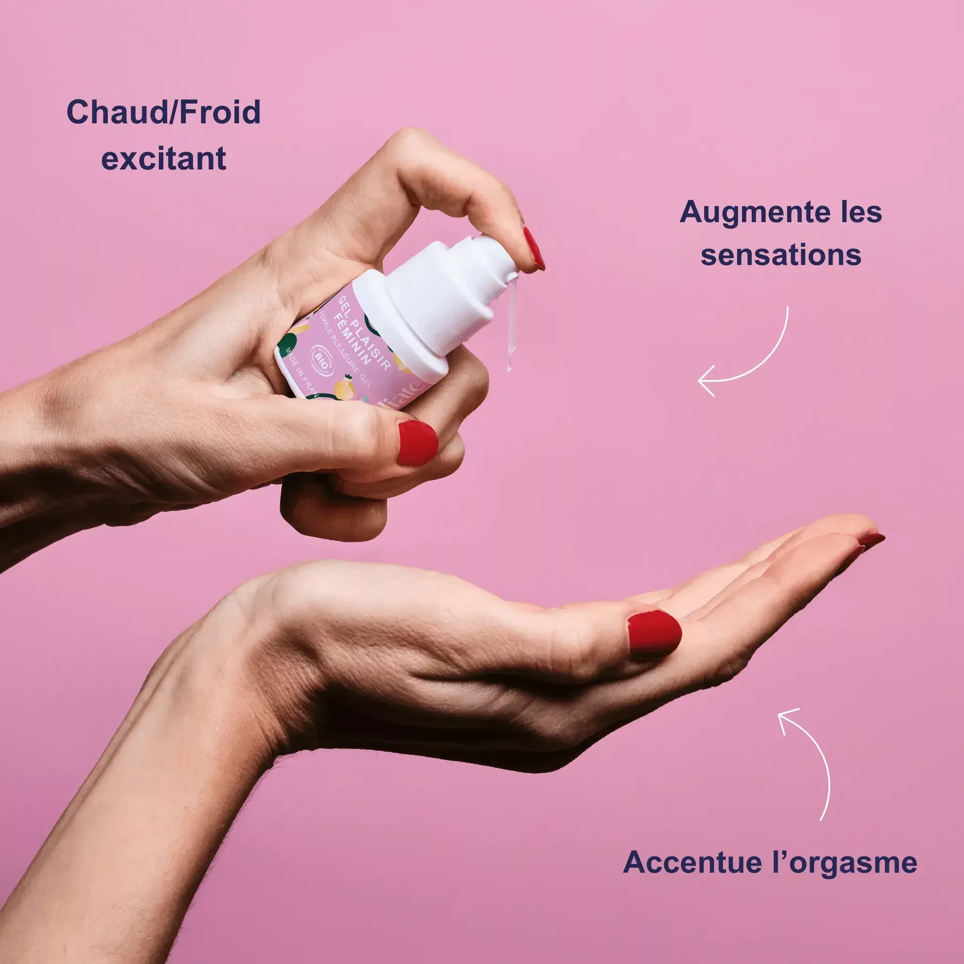 Gel plaisir féminin - effet chaud/froid - naturel & certifié bio