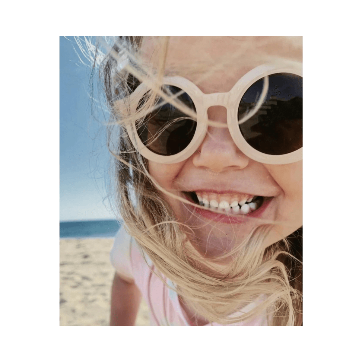 Sunnies Kinderzonnebril - Beige - Signature Round