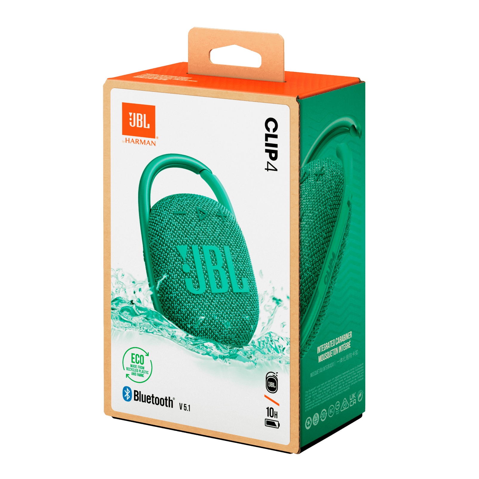Waterdichte draagbare Bluetooth-luidspreker - JBL Clip 4 - Groen