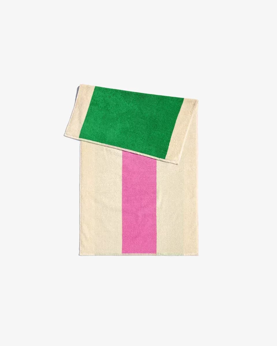 Badhanddoek 70x140 Pink Green