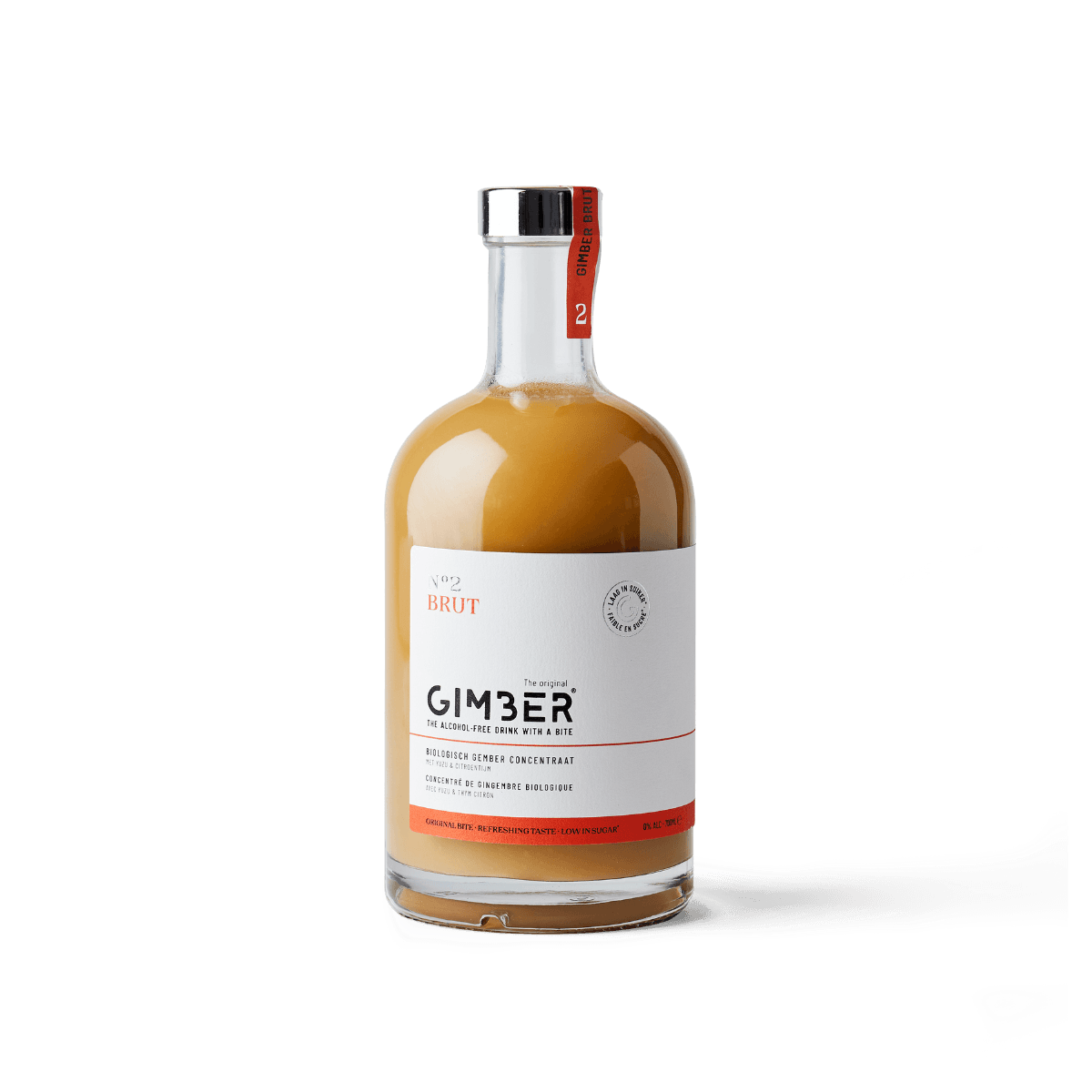 Sirop de gingembre (moins de sucre) BIO - Gimber N°2 BRUT - 700ml