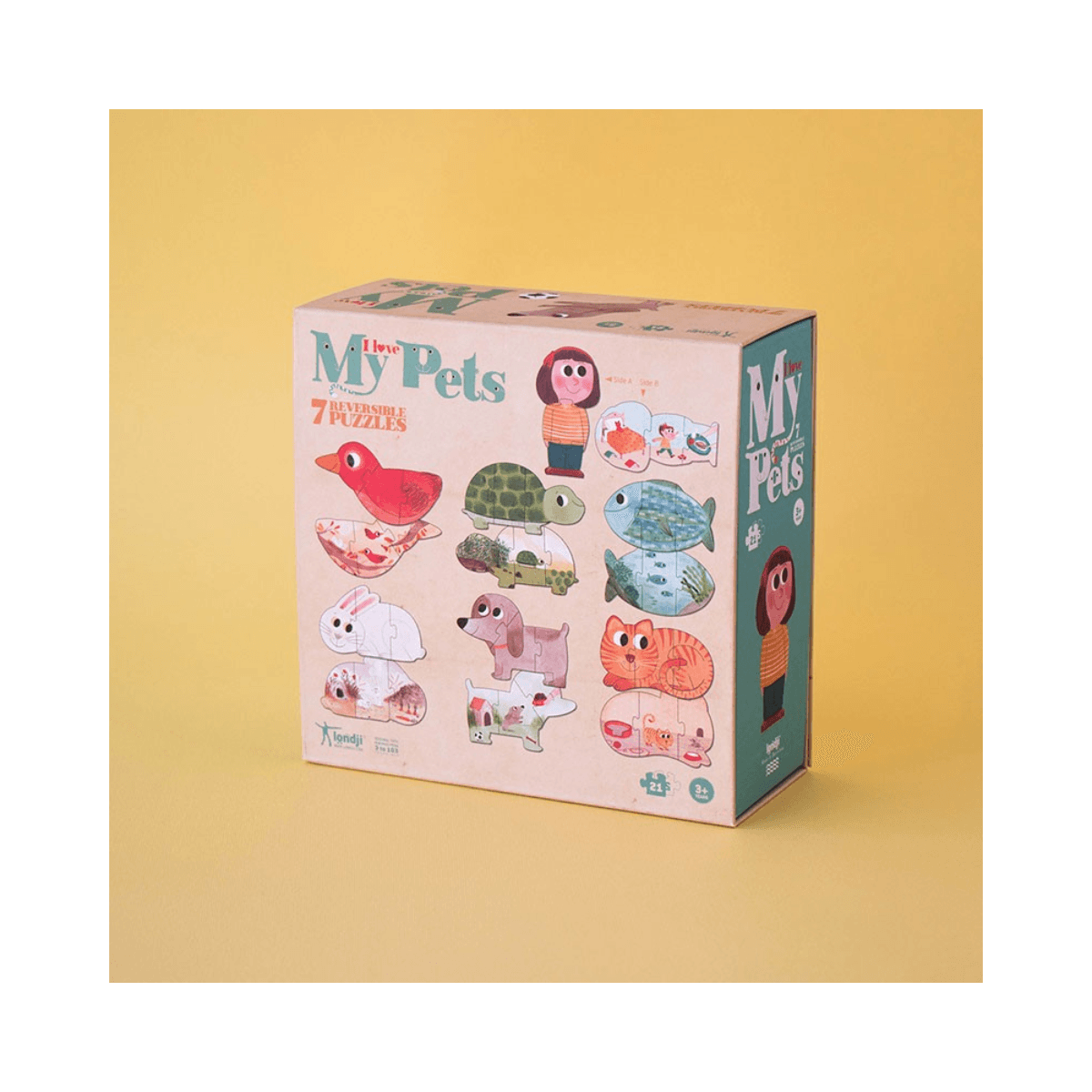 Puzzles réversibles - 3 ans et + I LOVE MY PETS PUZZLE