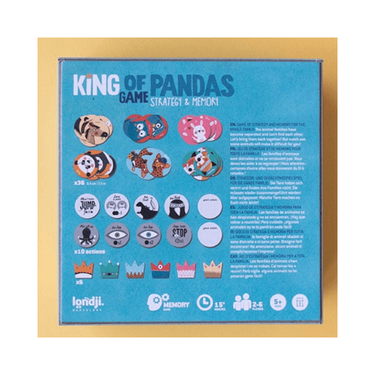 Jeu de mémoire - 5 ans et + - KING OF PANDAS