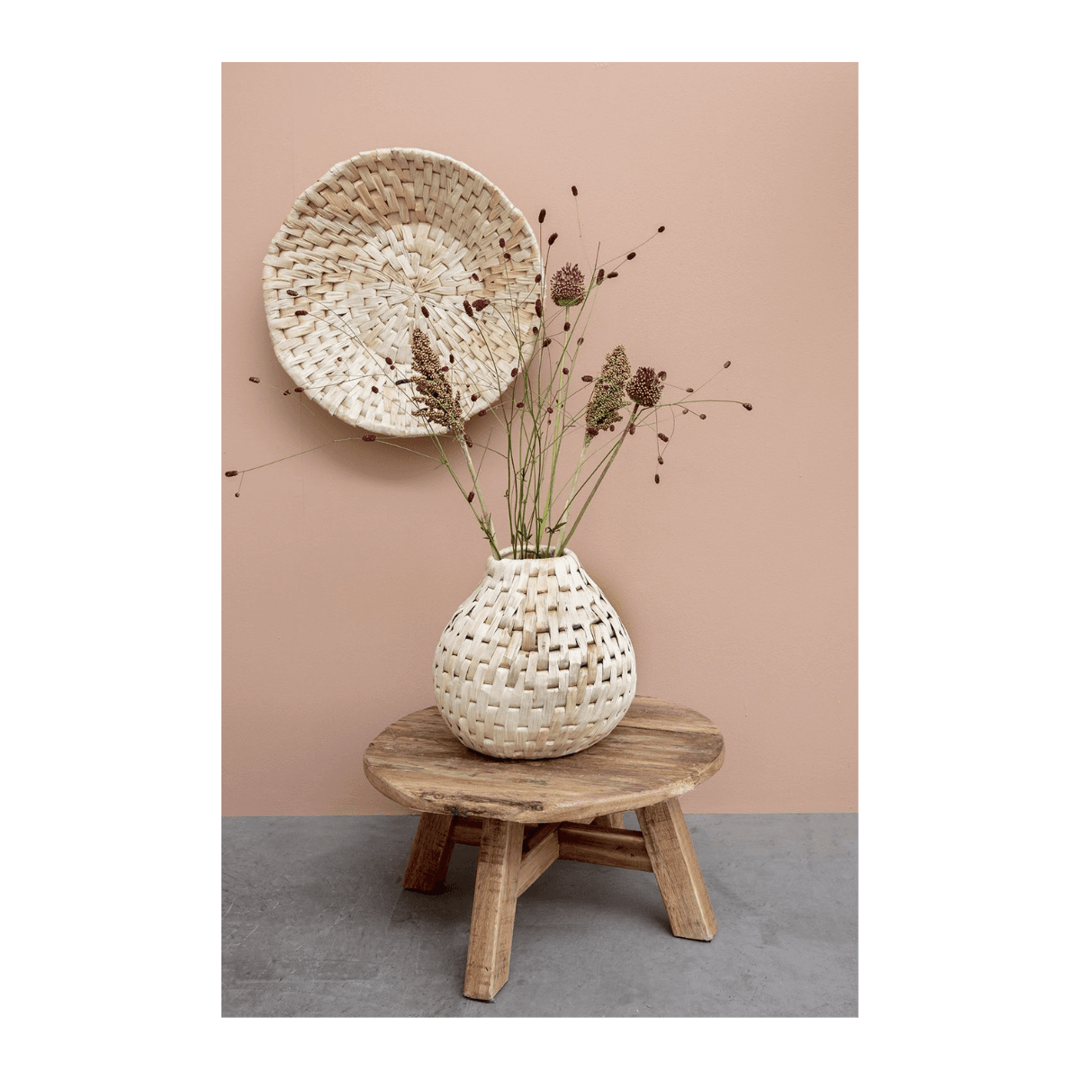 Vase en abaca - ABACA BELLY VASE
