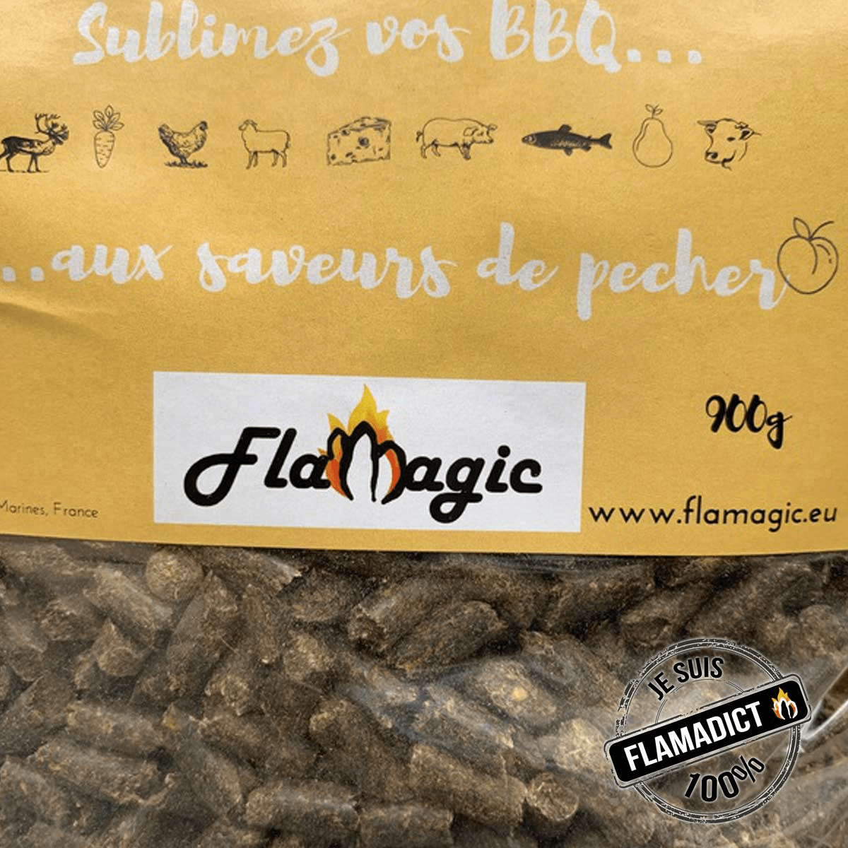 Barbecue Pellets de Pêcher pour fumage - 900g