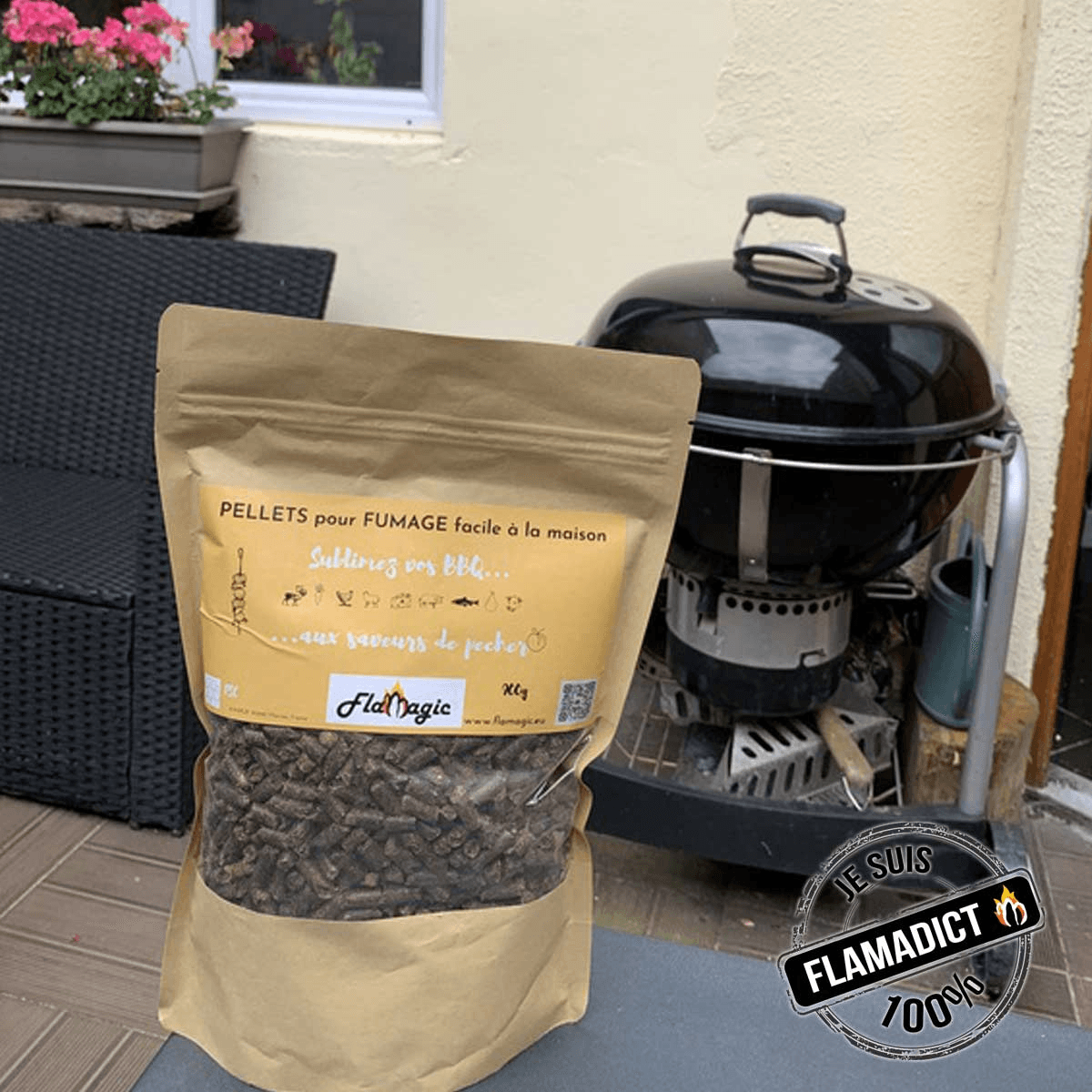 Barbecue Pellets de Pêcher pour fumage - 900g