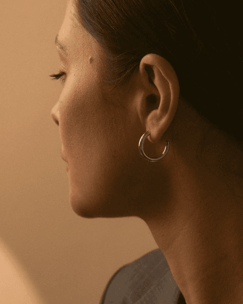 Kleine creolen Rosalind - Argent massif