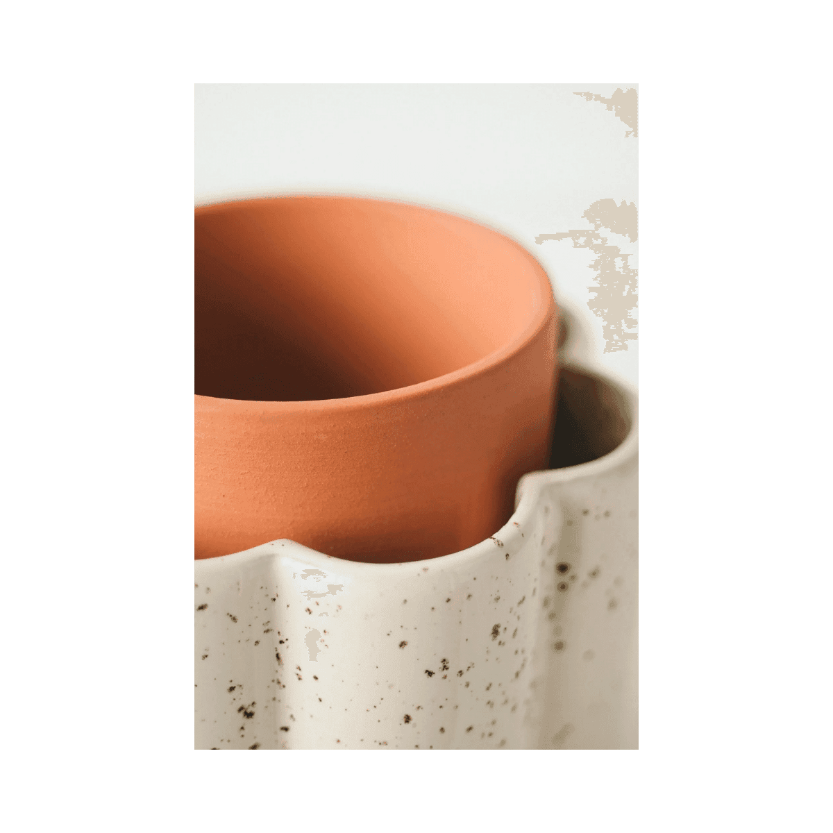 Pot autonome Paula - Blanc grainé