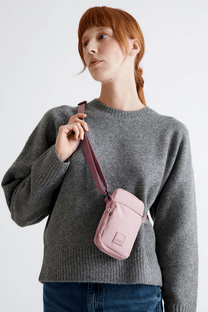 Sac à bandoulière Amsterdam - Stripes Mauve