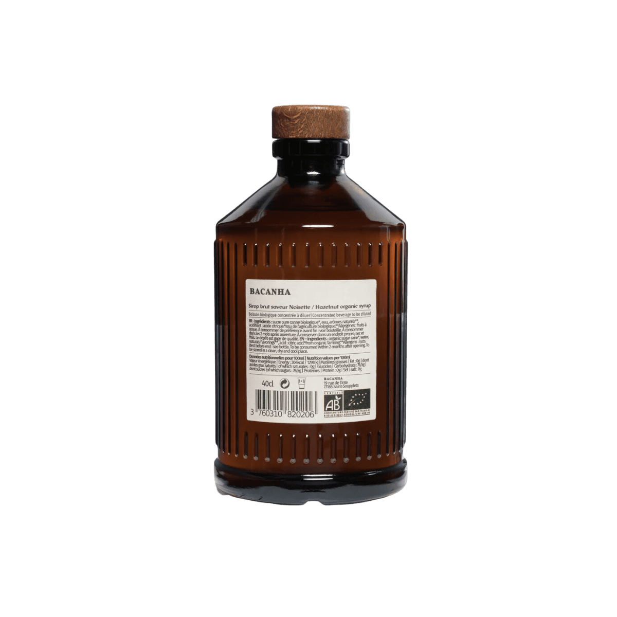Sirop Noisette Brut - Biologique - 400ml