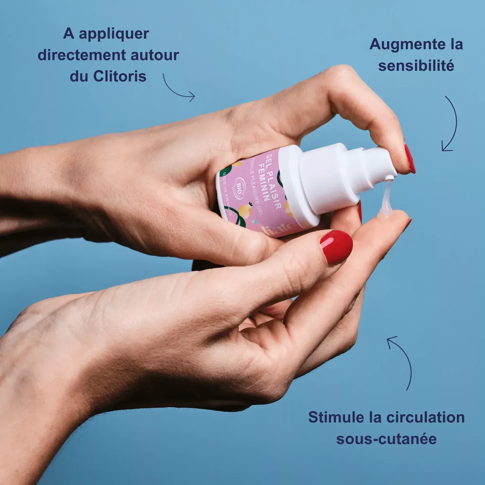 Gel plaisir féminin - effet chaud/froid - naturel & certifié bio