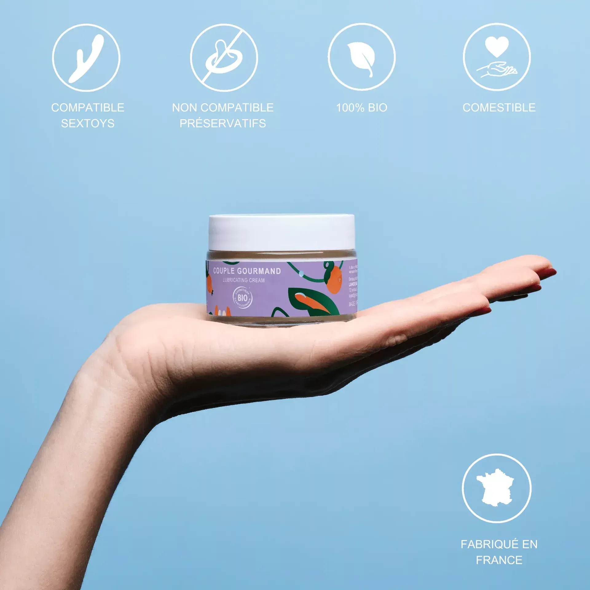 Het gastronomische koppel - Biologische gecertificeerde eetbare massageolie 50ml