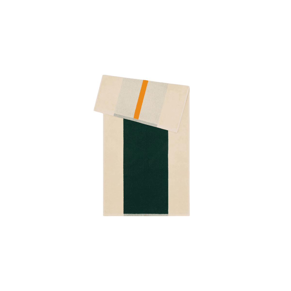 Handdoek  50x100 TOWEL GOTS Organic Terry - Dark Green-Orange