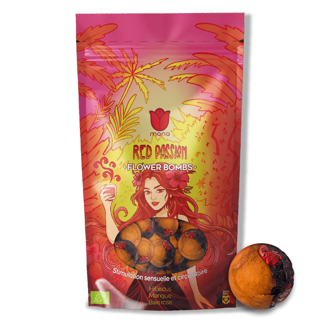 Red Passion Flower Bombs - BIO bloemige thee-bollen x10