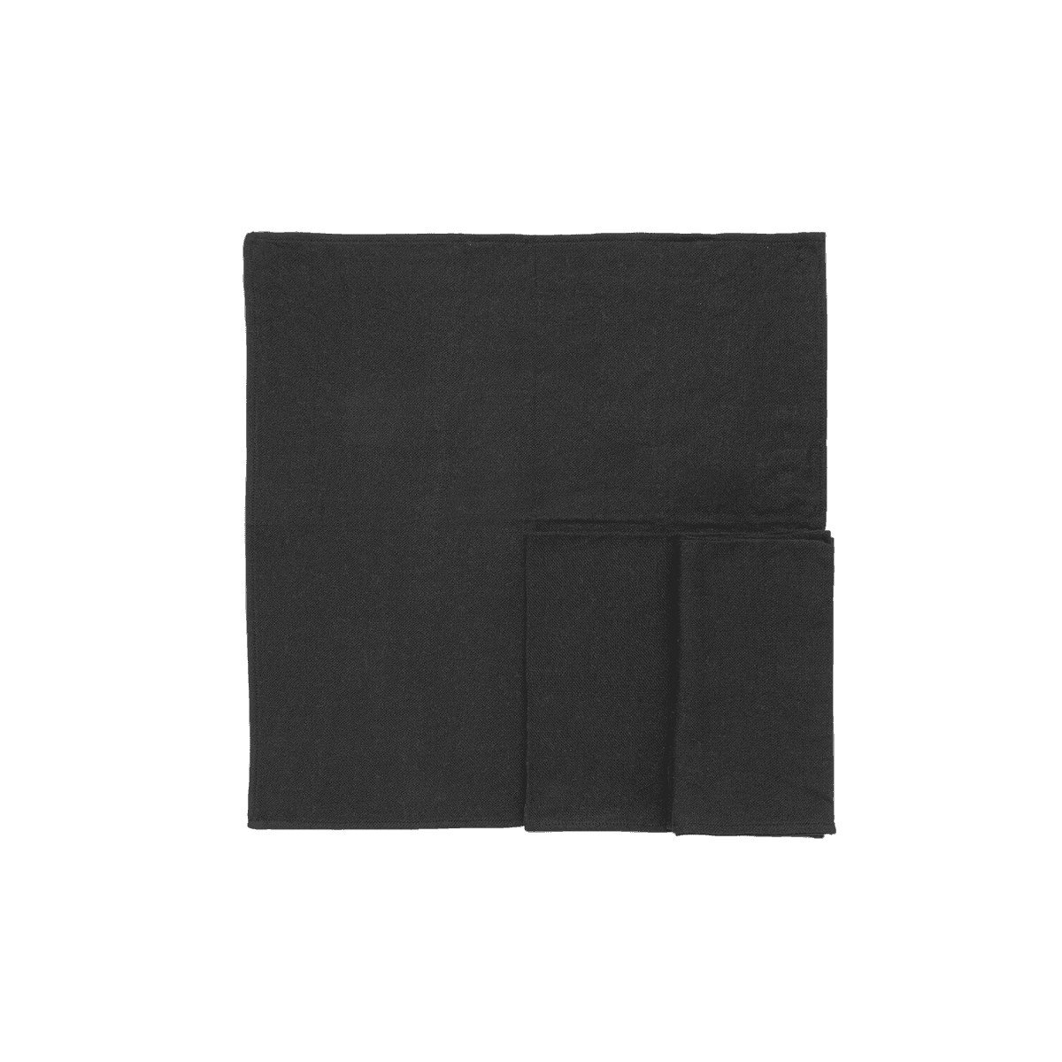 Serviettes de table x 4 - Noir - NAPKIN RECYCLED - BLACK S/4