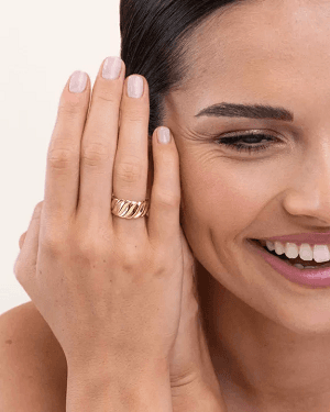 Bague Rosa - plaqué or