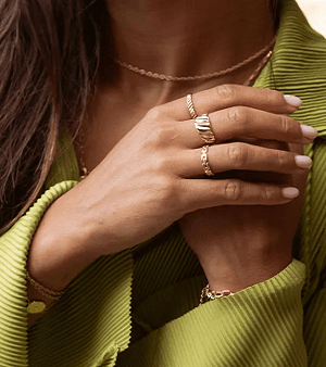 Bague Rosa - plaqué or