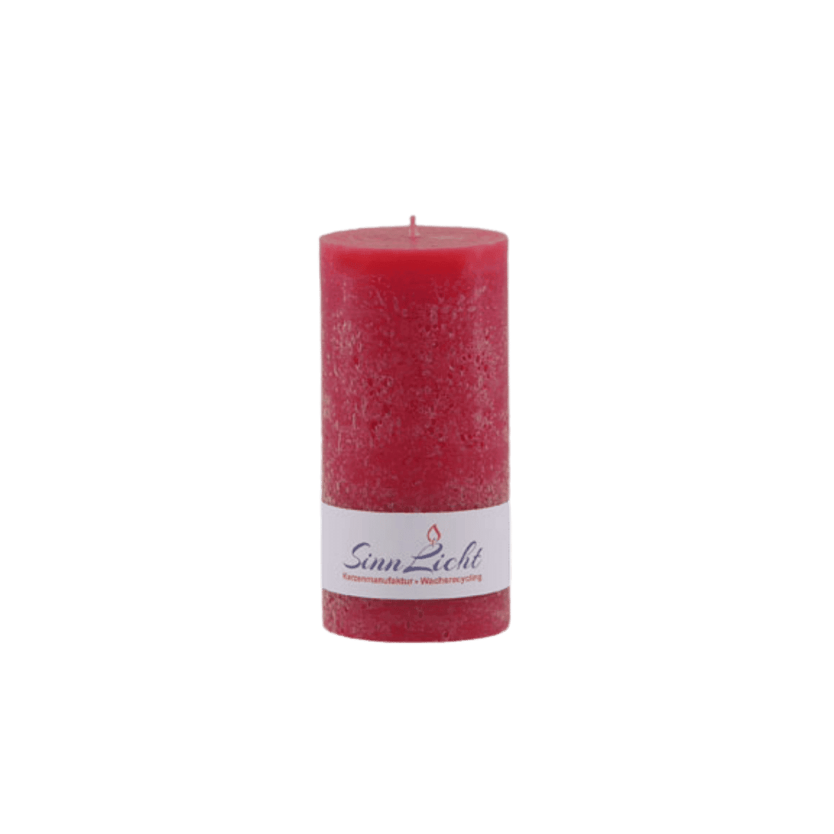 Rustieke stompkaars rood 56 × 105 mm – 100% gerecycleerde was - SinnLicht