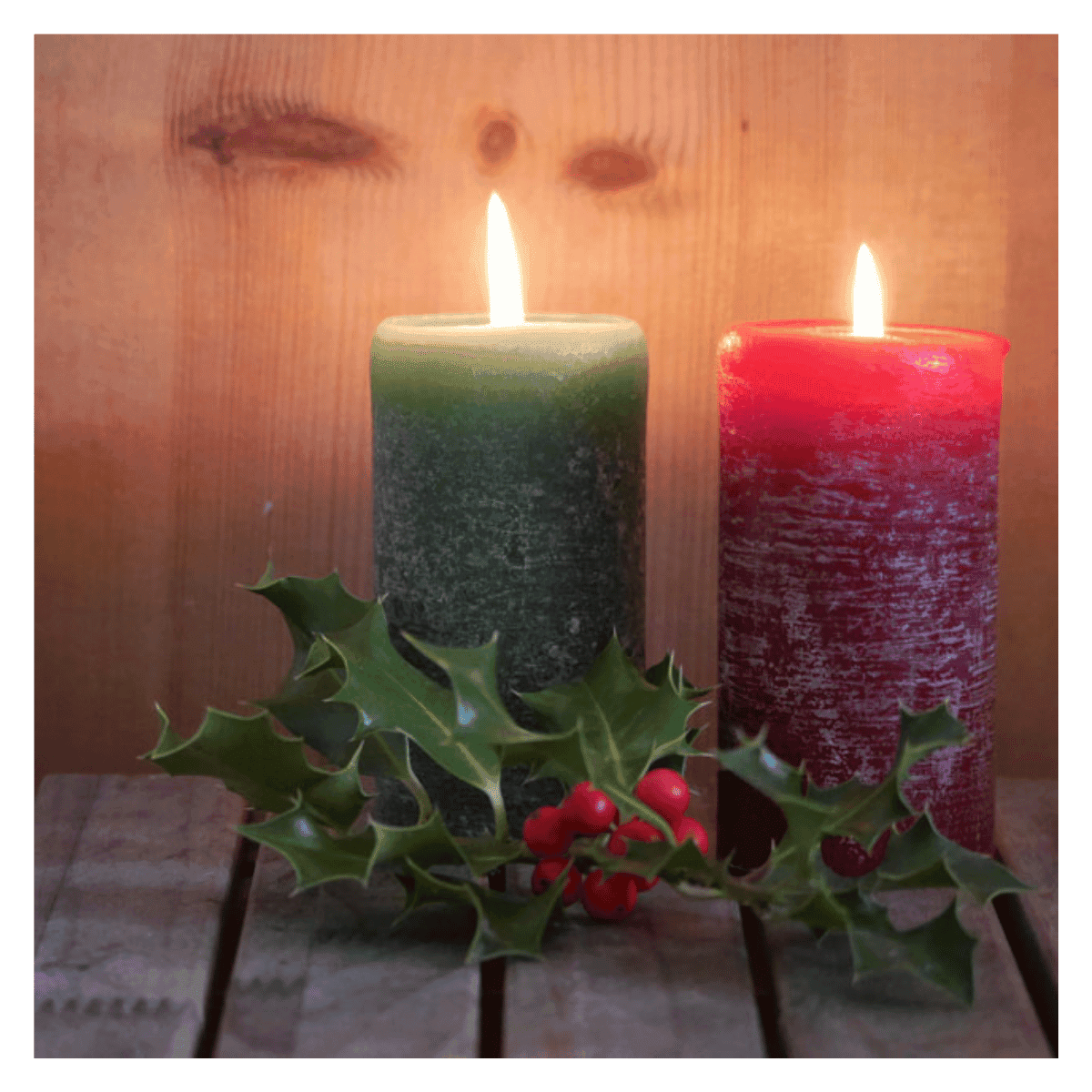 Bougie pilier rouge rustique 65x190 - SinnLicht