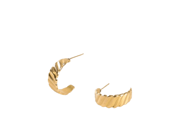 Créoles Rosa - Plaqué or