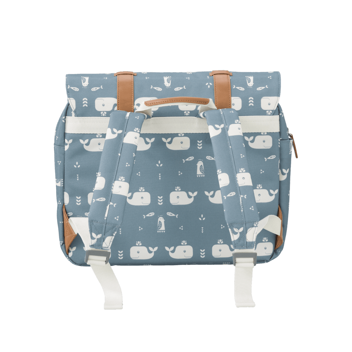 Cartable Baleines - Whale Blue Fog