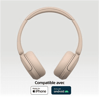 Draadloze hoofdtelefoon WHCH520C Sony - Cream