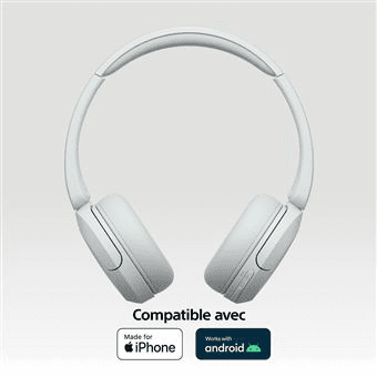 Draadloze hoofdtelefoon WHCH520W Sony - Wit