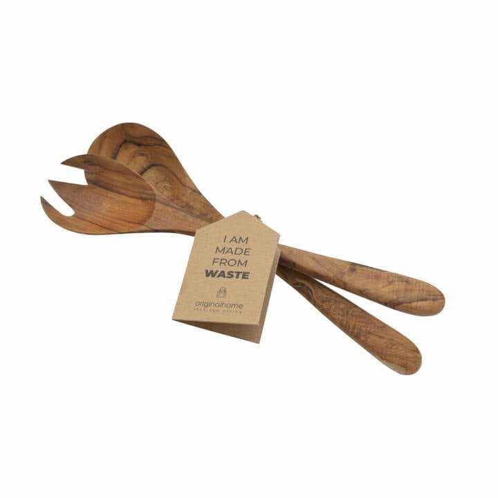 Set de couverts à salade en teck - SALAD SET RECLAIMED TEAK