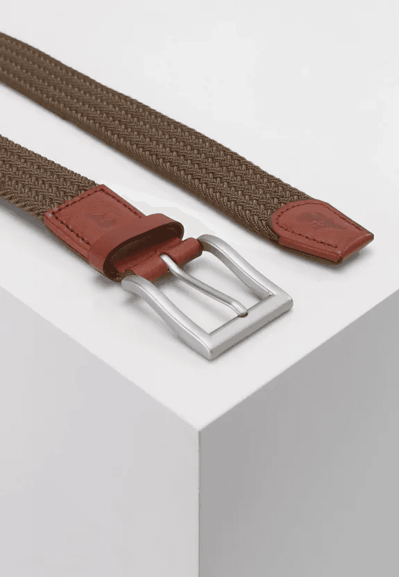 Ceinture tressée élastique recyclée Marron - Bob