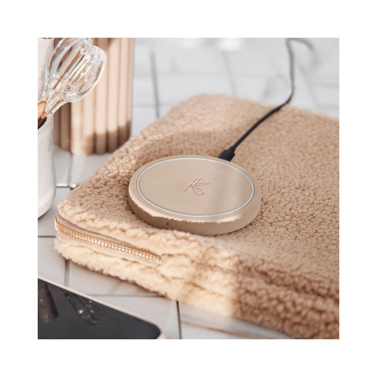 wiCHARGE draadloze oplader Stone Ivory Sand