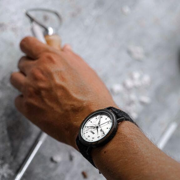 Horloge geschenkdoos Opus Blanche ananas + Marron senois