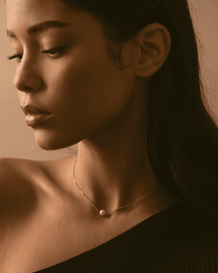 Collier Elegance - Plaqué or et perle