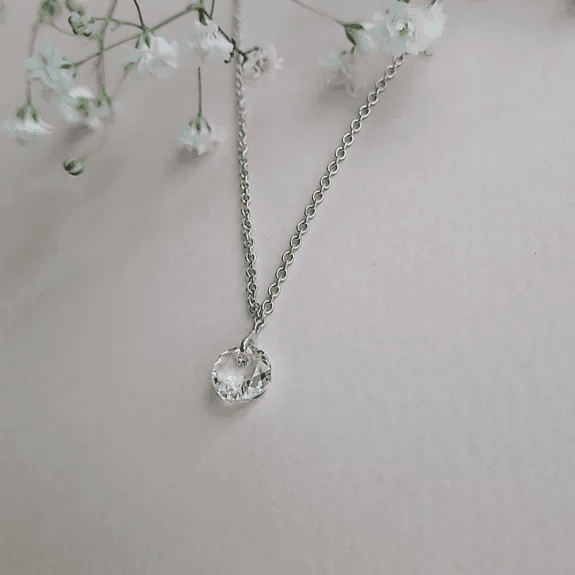 Choker halsketting LA MUSE Zilver & Witte