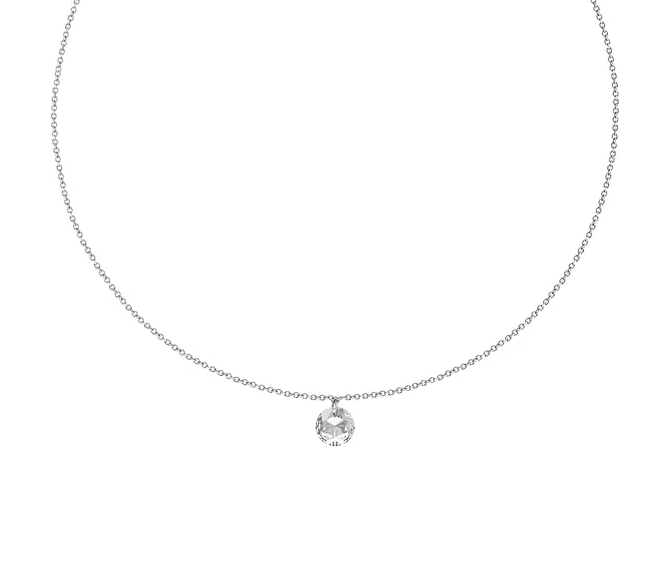 Choker halsketting LA MUSE Zilver & Witte