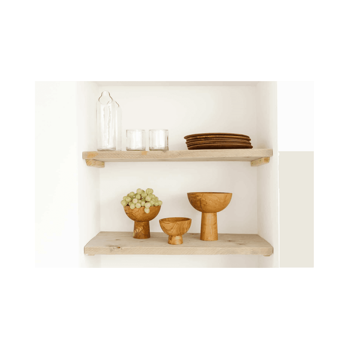 Coupe sur pied en teck - Grande - BOWL ON FOOT RECLAIMED - L