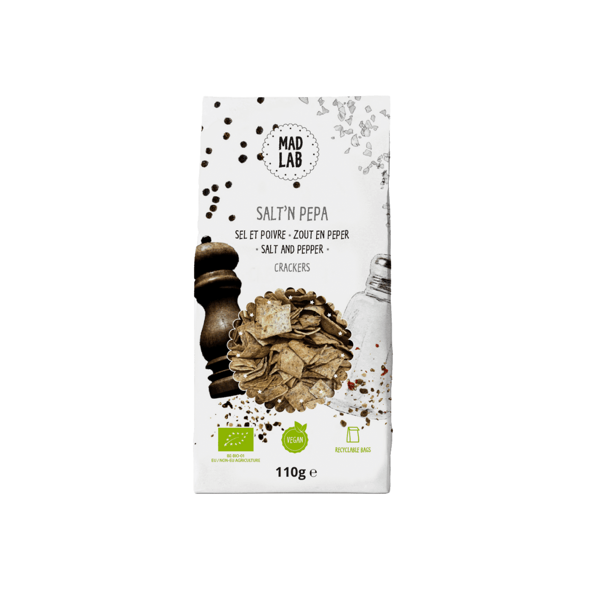 Crackers au sel et poivre BIO - SALT'N PEPA
