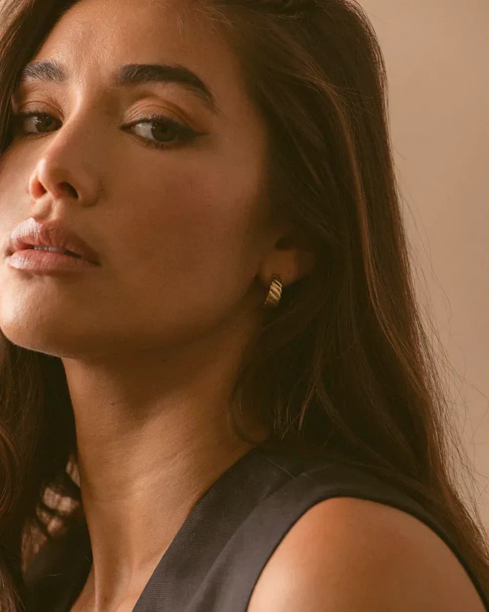 Créoles Rosa - Plaqué or