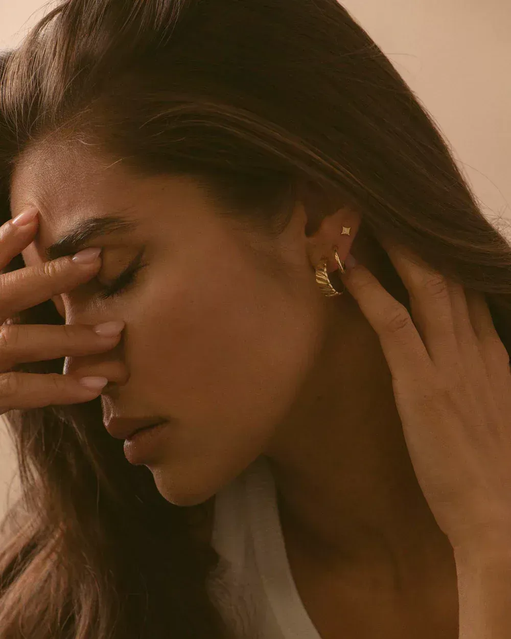 Créoles Rosa - Plaqué or