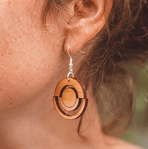 Zilveren oorbellen Crop circle