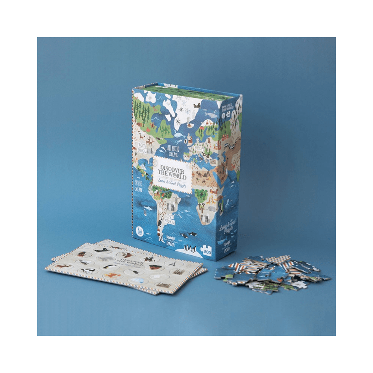 Observatiepuzzel 200 stukjes - 6 jaar en ouder - DISCOVER THE WORLD PUZZLE