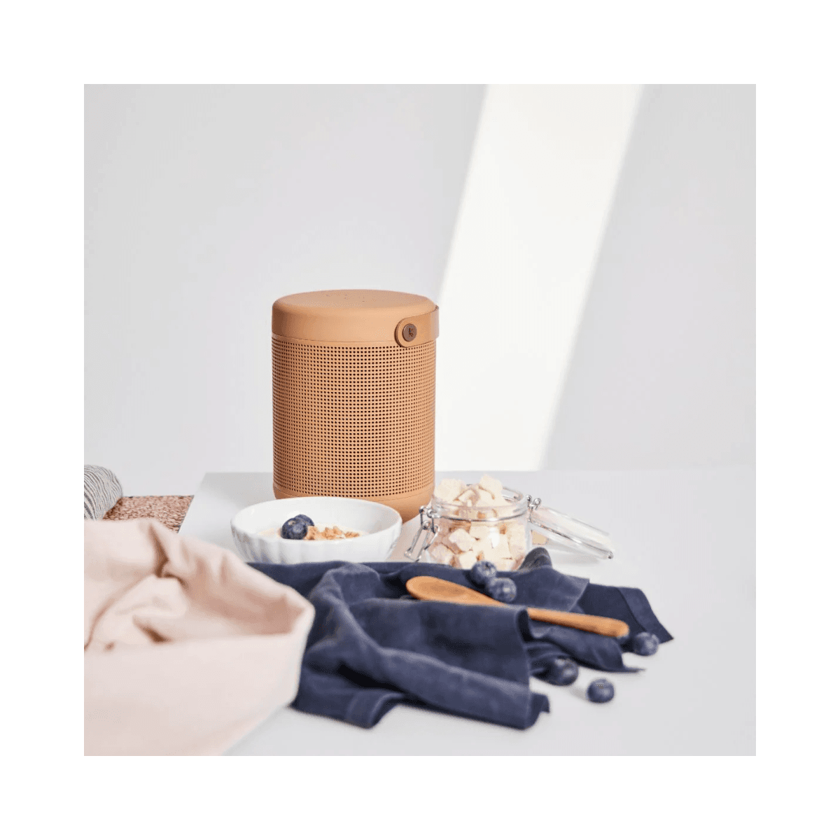 Enceinte circulaire 360° Bluetooth avec sangle aMajor 2 Cotta Orange