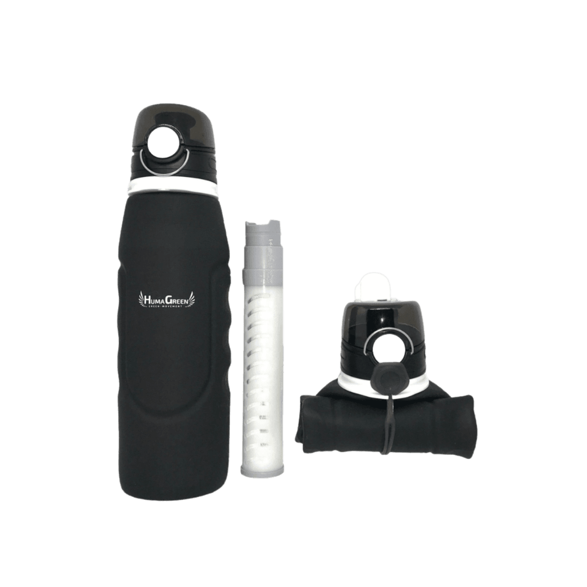 Gourde filtrante spéciale voyage / randonnée / camping - Noir