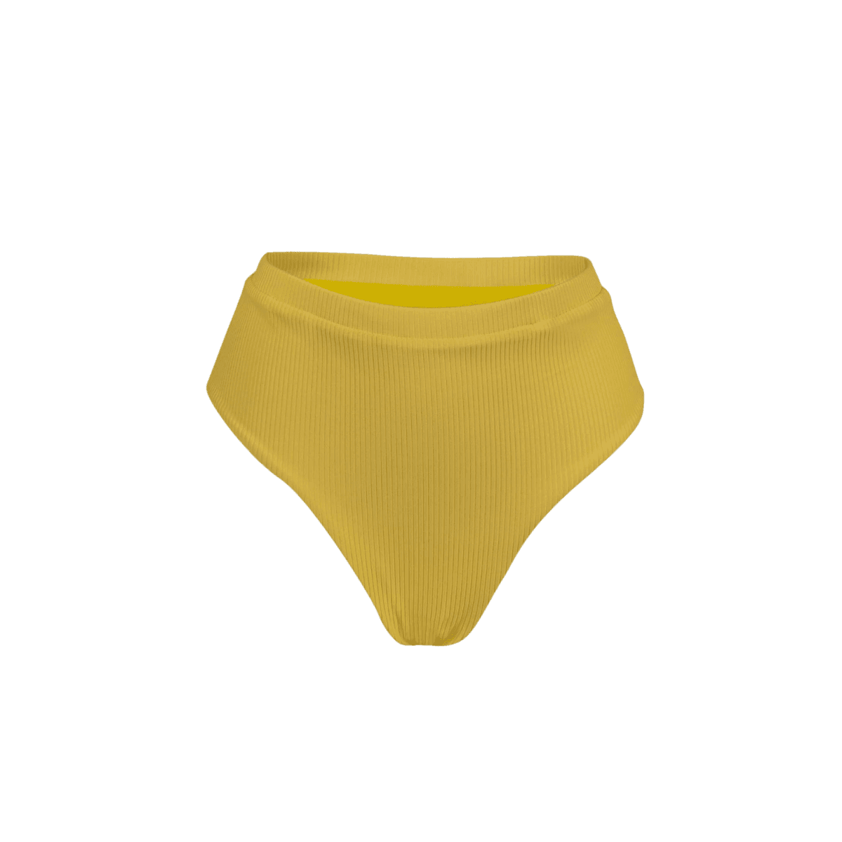 Geel bikinislipje met hoge taille