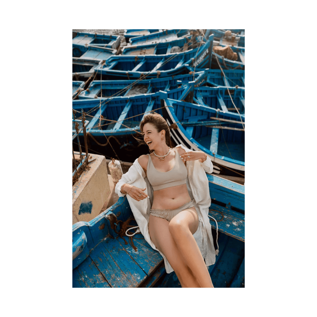 Laag uitgesneden bikini slipje Sand