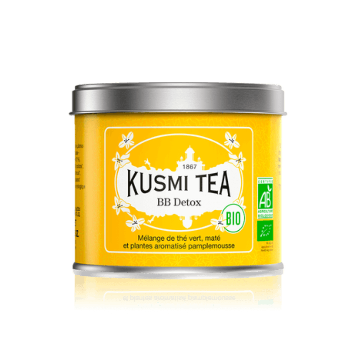 Thé vert maté pamplemousse BIO - BB Detox - Boîte métal 100gr