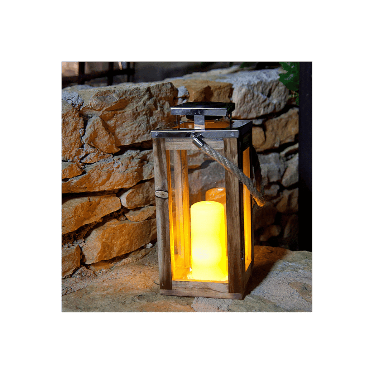 Lanterne solaire en bois - OAKY