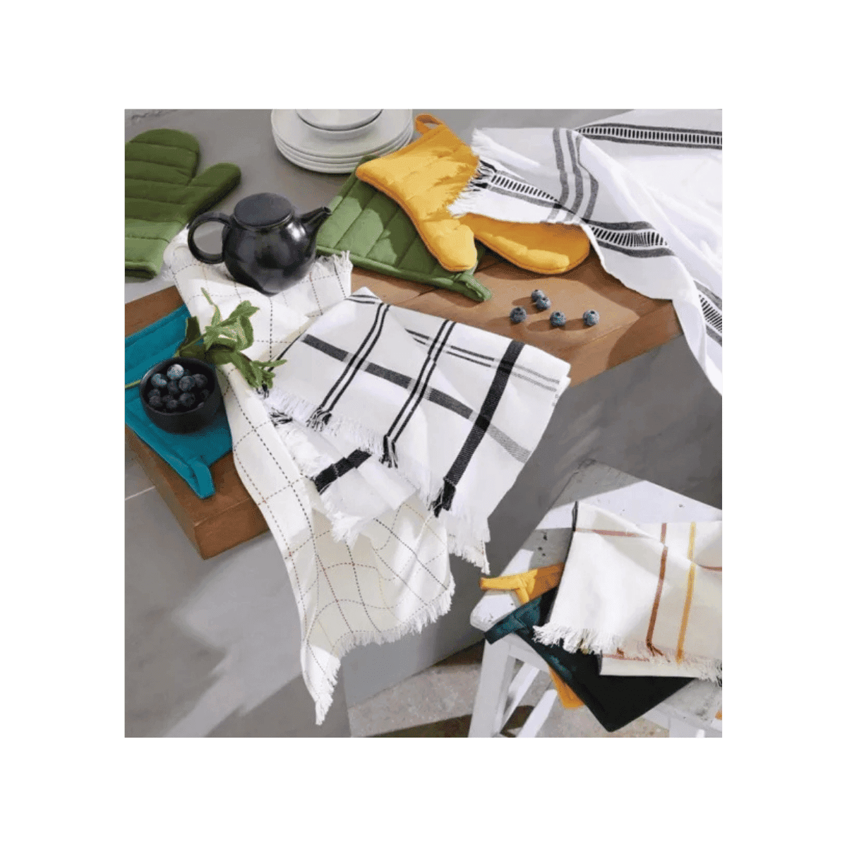 Set Ovenwant/Pannenlap Jona Groen – 15x30