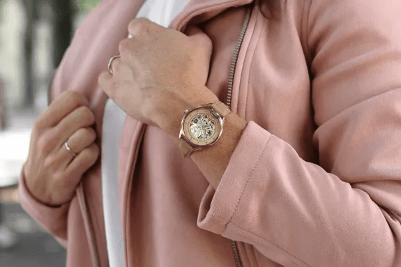 Automatisch dameshorloge ODYSSEY ROSEGOLD Beige