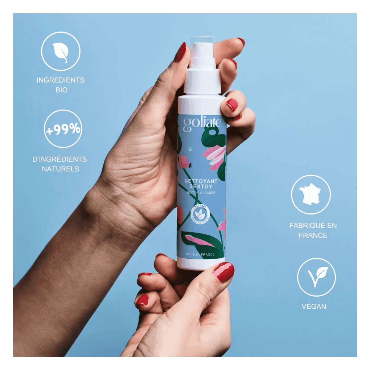 Sextoy reiniger 100 ml – Natuurlijke desinfecterende spray - Goliate