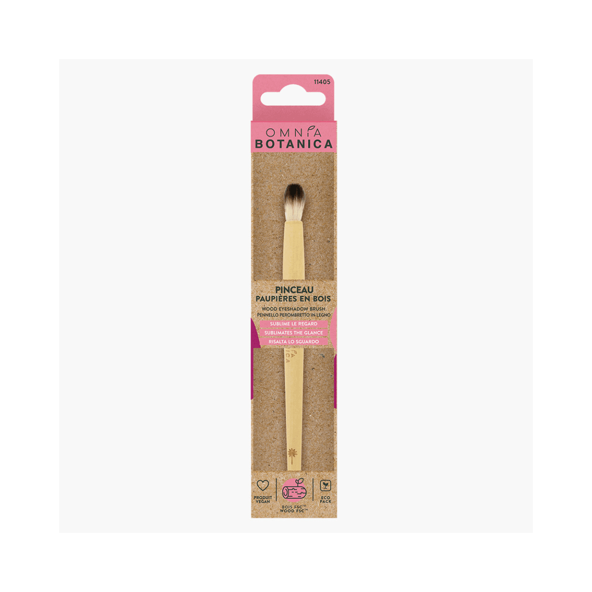 Pinceau paupières en bois